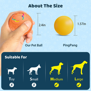 2025 intelligent animal de compagnie rebondissant jouet balle chat chien Auto déplacer LED Flash lumière USB Rechargeable intelligent interactif chien jouet boule roulante - Product Image 3