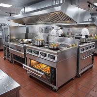 In-Smart 3500W*4 Kompor Listrik Industri 4 Tungku Oven Komersial Dapur Restoran Tugas Berat SUS304 Garansi 1 Tahun