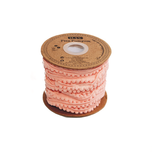 ริบบิ้นอิลัน ปอม-ปอม ขนาด 1.0 ซม. x 20 หลา สีเมลโคตอน สำหรับงานประดิษฐ์และตกแต่ง - Product Image 1