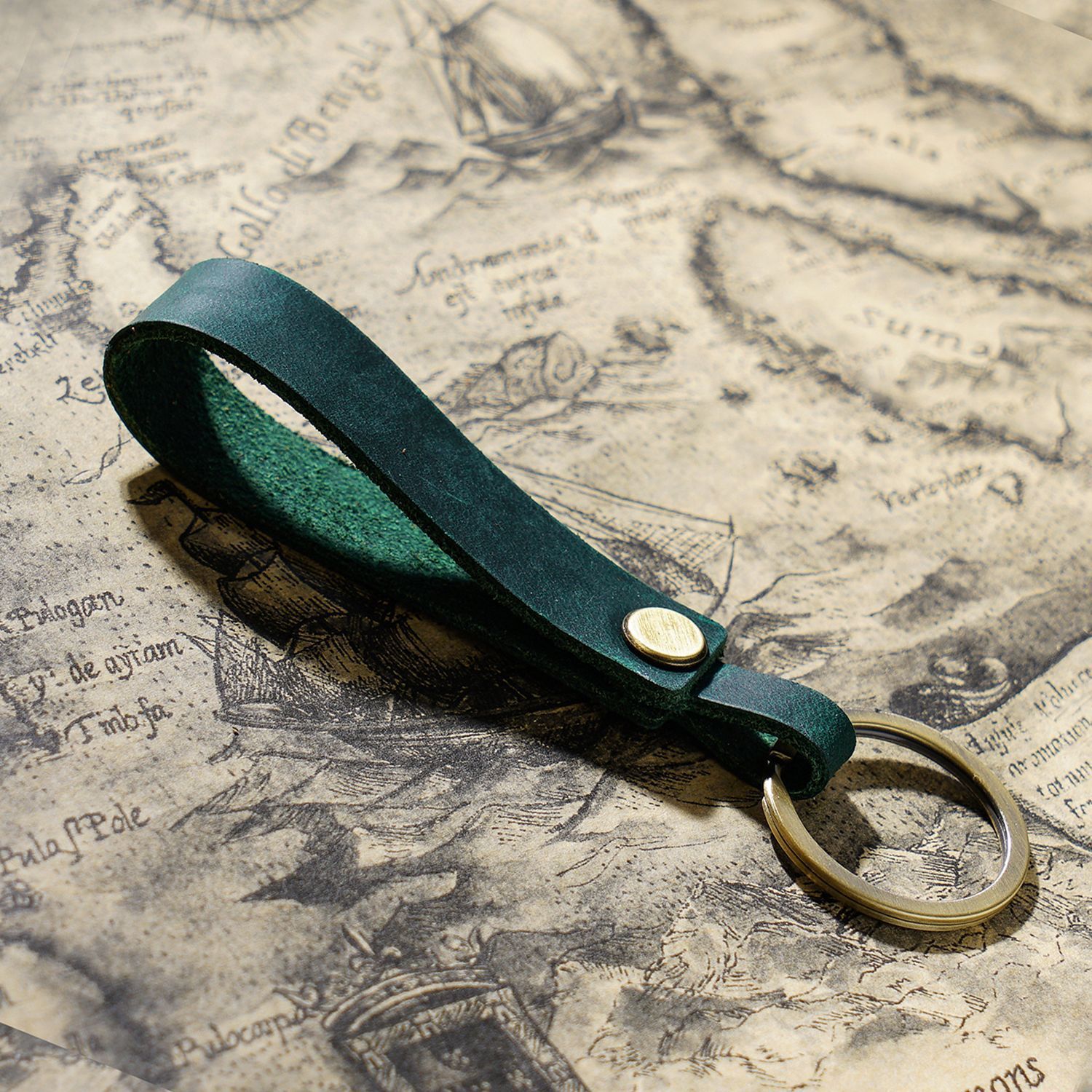 Cuir Crazy Horse - Vert foncé