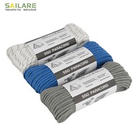 Camping Maßgefertigtes Langlebiges Polyester-Nylon-Fallschirmseil 7-Strang 2mm 3mm 4mm 5mm 6mm 8mm Geflochtenes Zeltseil 550lb Paracord-Seile