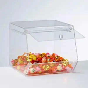 Transparente stapelbare Acryl Candy Box Acryl Candy Display Süßigkeiten Fall mit einem Schiebe deckel