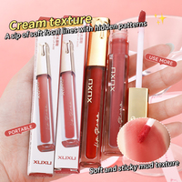 Vente en gros, faible MOQ, XUXU, 6 couleurs, teinte à lèvres liquide mate, double usage lèvres et joues, longue tenue, non-collant, gloss à lèvres, maquillage