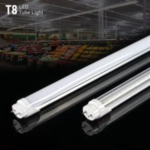 Luz de tubo LED dupla linear T8 para uso diurno, 3000k 4000k 6000k, atacado de fábrica