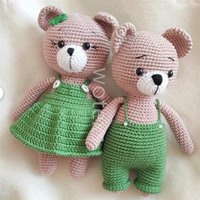 Conception personnalisée poupée ours au crochet animaux au crochet jouets à vendre tricoté jouet personnalisé coton ours en peluche