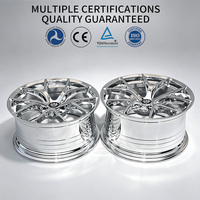Jantes FLowtone chromées polies, concaves profondes, monobloc, 19 et 20 pouces, 5x120, en alliage d'aluminium pour voitures particulières