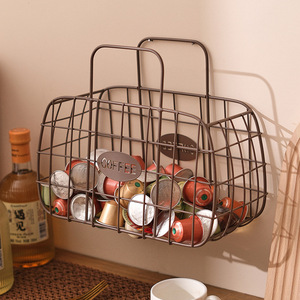 Wire Basket Rectangle 1-3L Industrial Style Food Container For Coffee Capsule Storage Kitchen Living Room Use - Product Image 4