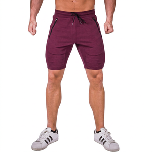 Pantalones Cortos Deportivos Transpirables Negros Personalizados al por Mayor para Hombre, con Cordón Ajustable, Diseño Sólido, para Gimnasio, Moda Atlética, Servicio OEM - Product Image 1