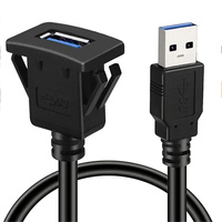 USB 3.0 Stecker auf Buchse AUX Einbau-Verlängerungskabel für Auto LKW Boot Motorrad Armaturenbrett 1M Wasserdichtes Kabel