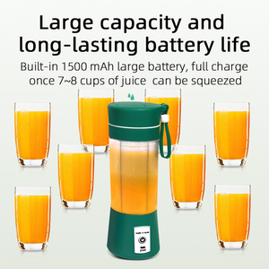 <span class=keywords><strong>Spremiagrumi</strong></span> portatile a 6 lame frullatore domestico ricaricabile USB elettrico fabbrica Lovfe 380ml - Product Image 5