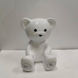批发定制徽标泰迪熊树脂雕塑玻璃纤维工艺品卡通熊雕像动物雕像流行艺术橱窗展示 - Product Image 2