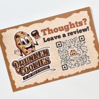 Qr Code papier couché imprimé personnalisé coupon examen carte papier impression offset numérique pour la promotion des entreprises