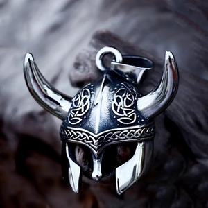 Nordique Viking guerrier alliage pendentif PE89 Vintage romain casque <span class=keywords><strong>Berserk</strong></span> pendentif pour hommes Cool bijoux cadeau - Product Image 2