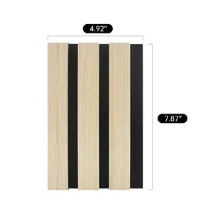 Modern Indoor Decoration Material Hot seller 3d Best Price Slat Wooden Wall Soundproofing Fiber Acoustic Panels