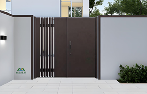 <span class=keywords><strong>Portail</strong></span> <span class=keywords><strong>Coulissant</strong></span> Moderne en Alliage d'Aluminium Thermolaqué Anti-Rouille à Prix de Gros pour Villas, Appartements et Jardins - Product Image 4