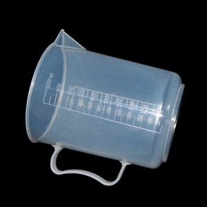 HAIJU LAB 1000ml Transparent <strong>Plastic</strong> PP Material Graduated <strong>Measuring</strong> Cup <strong>Beaker</strong> for Liquid Measure Jug Cup - Product Image 2