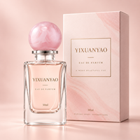 Flacon de parfum élégant pour femmes 30ml 50ml 100ml Flacon en verre vide avec emballage personnalisé