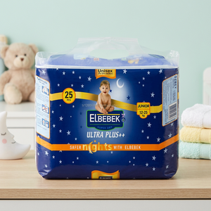 Elbebek Couches jetables pour bébé en tissu non tissé avec barrière anti-fuites et surface sèche, Tailles S/M/L/XL - Fabricant Ozbey Hijyenik OEM - Product Image 3