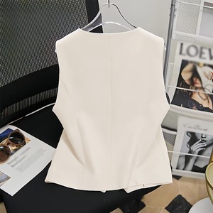 <span class=keywords><strong>Chaleco</strong></span> de Alta Gama con Doble Botonadura, Estilo Vintage, Cintura Ajustada, para Primavera y Otoño - Product Image 2