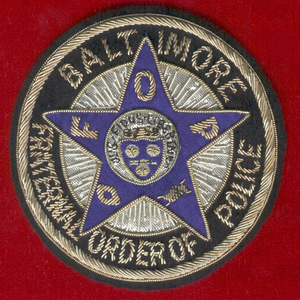 Écusson brodé circulaire à coudre de l'Ordre Fraternel de Baltimore, style badge en tissu, design personnalisé, art n° 049 - Product Image 1