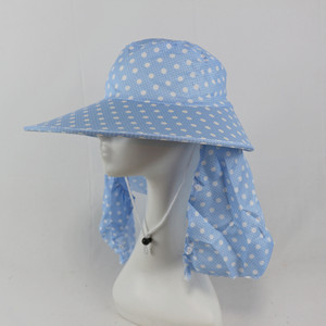Sombrero tipo pescador con máscara facial desmontable, protección solar y protector de cuello para mujer, para exteriores, primavera y verano, tela de poliéster transpirable - Product Image 4