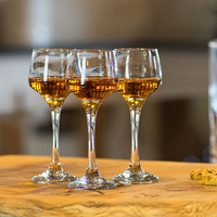 Verre à dégustation de luxe transparent à long pied 80 ml – Mini-verres personnalisés pour vin rouge et champagne
