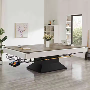 Mesa de Billar Multifuncional 3 en 1 de Diseño Único, de Madera Sólida, con Superficie de Mármol, de 7, 8 y 9 pies, para Oficina, Billar Moderno - Product Image 4