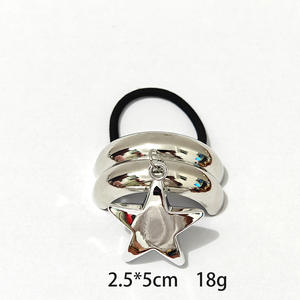 Banda Elástica para el Cabello de Metal Curvado a la Moda, Banda de Goma Geométrica Elegante para Mujer - Product Image 5