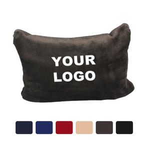 Taşınabilir özel 2 in 1 polar battaniye uçak battaniye yastık takımı yastık battaniye ile fabrika fiyat - Product Image 3