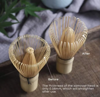 Accessoires japonais Chasen pour la cérémonie du thé Matcha, ensemble d'outils en bambou, fouet à Matcha à 100 dents avec bouteille ronde