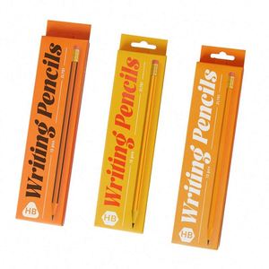 High Quality 12-Piece Classic Strip Standard HB Pencil Set Hot Sale School Student Stationery <b>Eraser</b> Promotional Writing Pencils - Product Image 6
