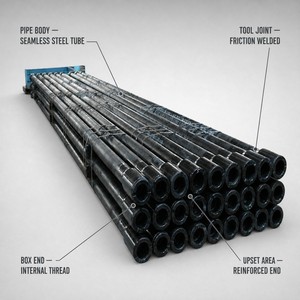 Tuyau <span class=keywords><strong>de</strong></span> forage en acier sans soudure API 5DP avec raccord à outils pour plateformes <span class=keywords><strong>de</strong></span> forage pétrolier, puits d'eau, approvisionnement en gros, OEM - Product Image 6