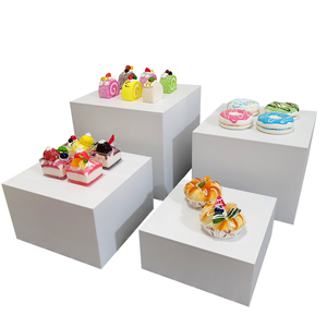 Tiệc cưới Countertop Buffet risers làm tổ Khay đa tầng phục vụ giá trắng Acrylic hiển thị thực phẩm đứng cho hiển thị thực phẩm - Product Image 1