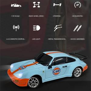 Voiture de drift RC LDRC GTR à l'échelle 1/18 LD1898 RTR avec contrôle 2,4 GHz et gyroscope pour drifts à grande vitesse et lumières LED 1898 - Product Image 3