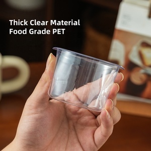 Vaso Transparente Redondo de 250 ml para Mousse y Postres con Cuchara, Frasco de Plástico PET para Pudín, Parfait, Venta al por Mayor - Product Image 5