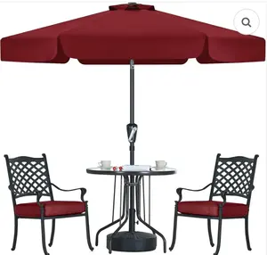 Ombrellone <span class=keywords><strong>Rosso</strong></span> da Esterno con Supporto a Colonna e Sistema di Sicurezza a Spinta Manuale per Giardino e Cortile con Design Verticale - Product Image 3