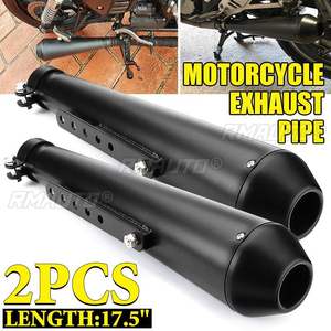 Universal <b>Motorcycle</b> <b>Exhaust</b> Pipe Cafe Racer Modified Tail <b>Exhaust</b> <b>System</b> with Sliding Bracket Matte for Honda/Yamaha/Suzuki - Product Image 1