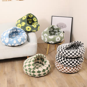 Cama Redonda Moderna para Mascotas, Suave y Cómoda, Nido para Perros y Gatos, Lavable, Base Antideslizante, Funda Extraíble con Cojín - Product Image 2