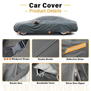 Housse de voiture universelle quatre saisons, personnalisée, imperméable, pliable, pour extérieur, protège du soleil et de la neige, vente en gros - Product Image 6