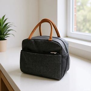 Sac à déjeuner isotherme réutilisable personnalisé en gros, sac à bento portable pour le travail et l'école, petit glacière de pique-nique - Product Image 1