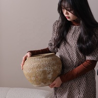 Décor à la maison rustique fait à la main poterie pot de fleur porcelaine céramique vase en argile