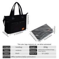Sac fourre-tout tendance en toile imperméable avec fermeture éclair, grande capacité, pour ordinateur portable 15,6 pouces, personnalisable avec logo, écologique, réutilisable et durable, à porter en bandoulière