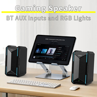 Haut-parleur de jeu multimédia USB filaire 30W, mini portable pour ordinateur de bureau et portable, couleurs RGB, entrées AUX/USB, bidirectionnel - Vente chaude
