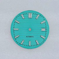 PP pour Nautilus Mod Cadran 30.5mm Lumineux Verdâtre pour NH35/36 Mouvements Pièces de Montre