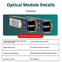 1 Gigabit Sfp Optical Module, Single-Mode, Dual-Fiber, 1310nm Wavelength, Lc Connector, Transmission Distance 20 Km, Sourced