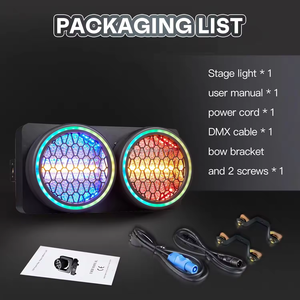 Projecteurs rétro LED double faisceau pour diffusion en direct et éclairage d'ambiance KTV avec contrôle DMX512, CRI 90 élevé - Product Image 6