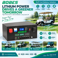 Batterie de chariot de golf LiFePO4 51,2 V 100 Ah, 48 V, à décharge profonde, rechargeable, avec BMS intelligent, OEM ODM