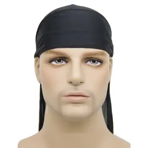 ODM LOGO Designer Durag And Bonnets Multifunction Women Hair Silk Set Vendor Custom Logo Headband Men bonnet And Durag