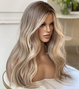 Topkwaliteit Europees mensenhaar ombre blond zijden top haarstukje Joods topper handgeknoopt zijden basis toupet voor vrouwen met haaruitval - Product Image 4