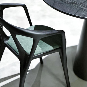 Sillón <span class=keywords><strong>de</strong></span> Madera Maciza Ecológico y Duradero - Muebles Modernos para Comedor y Hotel con Cojín <span class=keywords><strong>de</strong></span> Cuero - Product Image 2